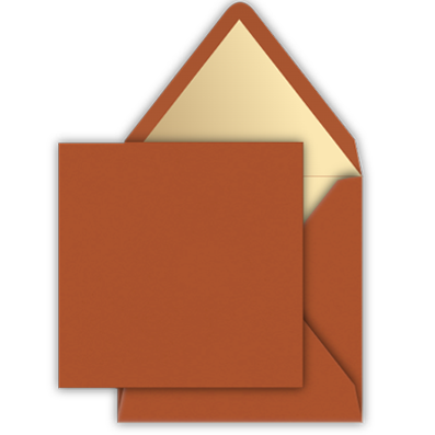 Roestbruin goud inlay envelop