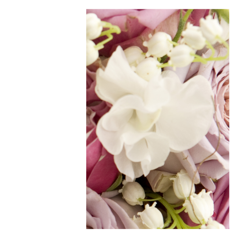 Chique stijlvolle bloemen rouwkaart roze wit met kader