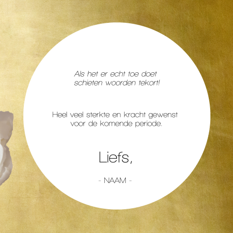 Condoleance tekst rouwkaart