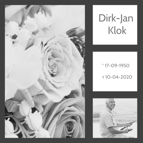 Mooie stijlvolle bloemen rouwkaart in zwart wit en grijstinten